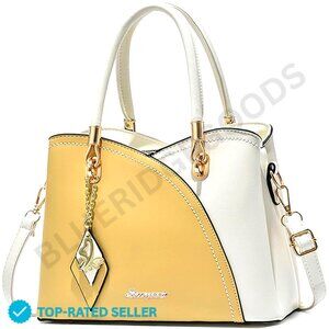 Brand New SiMYEER Tote Yellow White Satchel